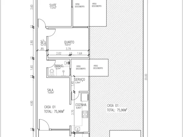 Imagem 2: Casa Linear Casa com 2 dormitórios