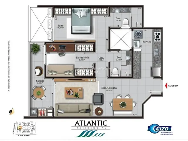 Imagem 5: Apartamento de 2 Quartos À Venda, Imbituba/Sc