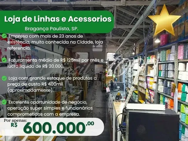 Imagem: Loja de Linhas e Acessorios em Bragança