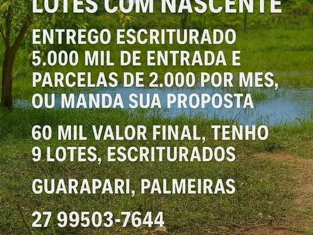 Imagem: Lotes À Venda em Guarapari R$ 5.000 Mil
