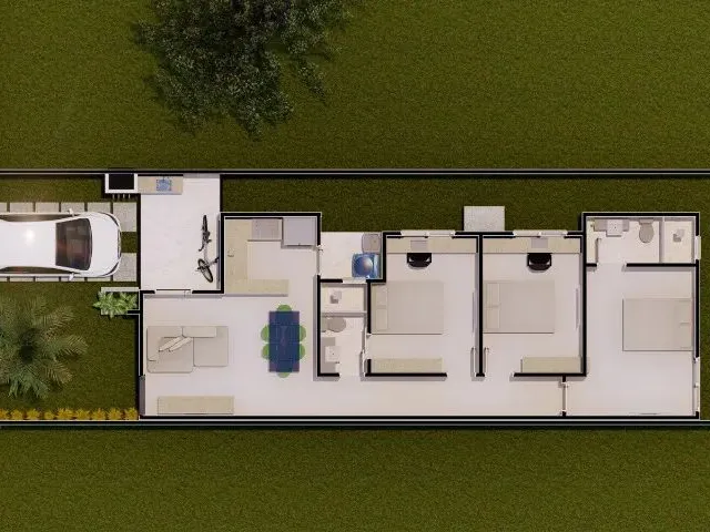 Imagem 2: Casa com Três Quartos Sendo 2 Suítes - Eusébio