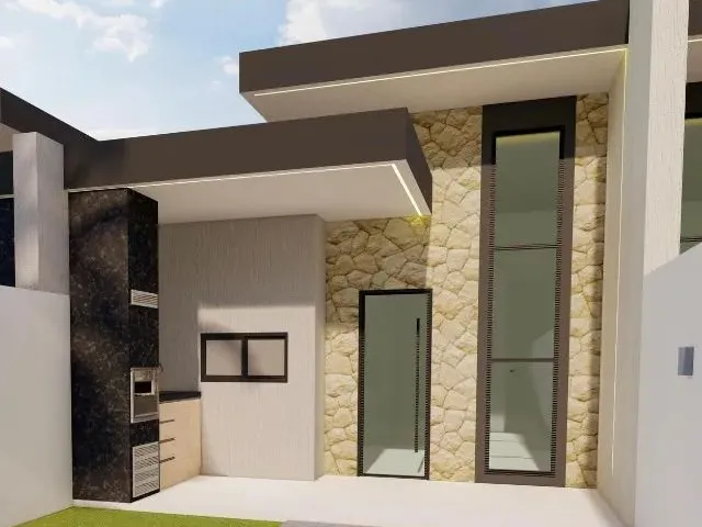 Imagem 2: Casa Plana com Dois Suítes no Eusébio - Encantada - 75M²