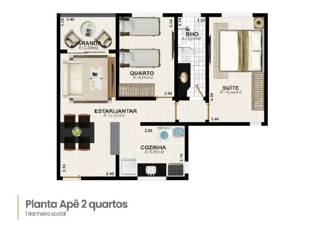 Imagem 9: Apartamento Próximo Ao Shopping Caucaia Cod0249