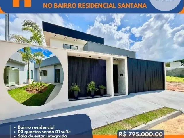 Imagem: Casa Moderna no Bairro Residencial Santana