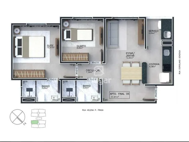Imagem 8: Apartamento À Venda, 2 Quartos, 1 Suíte, Major Prates - Montes Claros/Mg - R