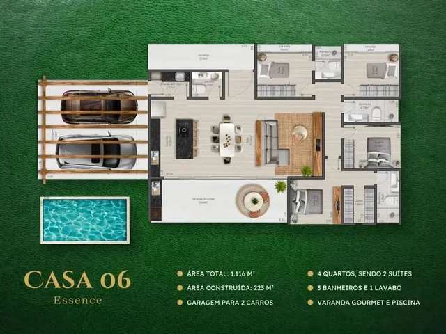 Imagem 4: Casa em Condomínio para Venda em Petrópolis, Araras, 4 Dormitórios, 2 Suítes, 3