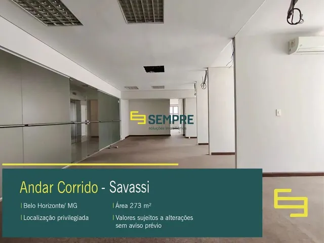 Imagem: Andar Corrido para Alugar na Savassi em