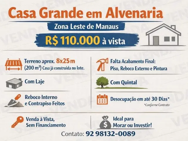Imagem 1: Casa À Venda - Zona Leste de Manaus