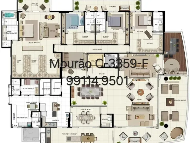 Imagem 3: Exuberante! Terezina 275 É o Nome do Mais Elegante Edificio de Manaus. 538M2, 5 Amplas