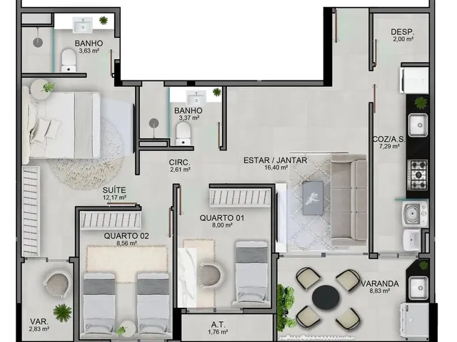Imagem: Cobertura Duplex em Jardim Camburi Vitória