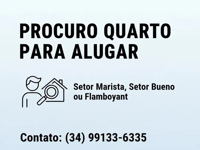 Imagem: Procuro Quarto para Alugar em Goiania