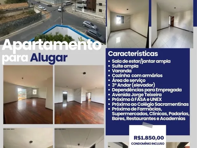 Imagem: Alugo Apartamento Próximo da Fasa e da