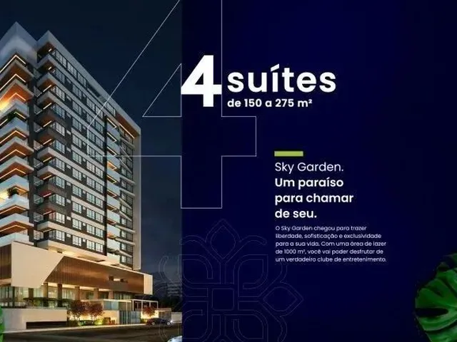 Imagem: O apartamento possui 4 Dormitórios, 4 Suítes, 5
