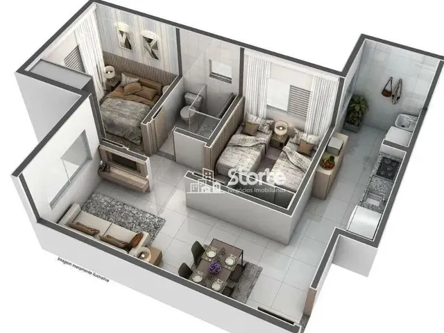 Imagem 7: Apartamentos com 2 Dormitórios À Venda, a Partir de 54M² Sendo a Partir de R$ 210.900