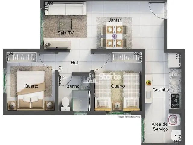 Imagem 13: Apartamentos com 2 Dormitórios À Venda, a Partir de 54M² Sendo a Partir de R$ 210.900