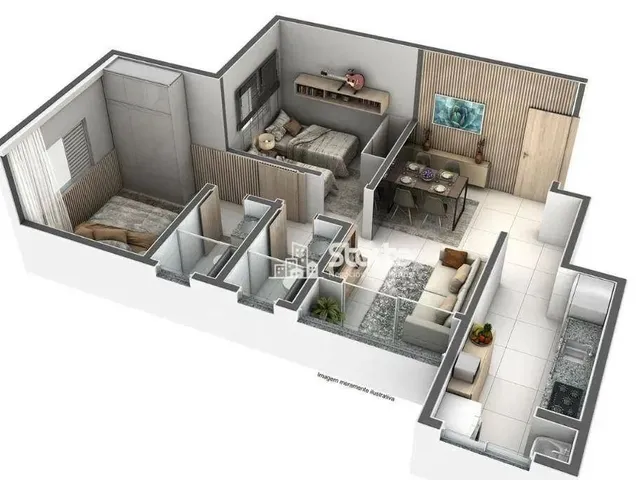 Imagem 4: Apartamentos com 2 Dormitórios À Venda, a Partir de 54M² Sendo a Partir de R$ 210.900