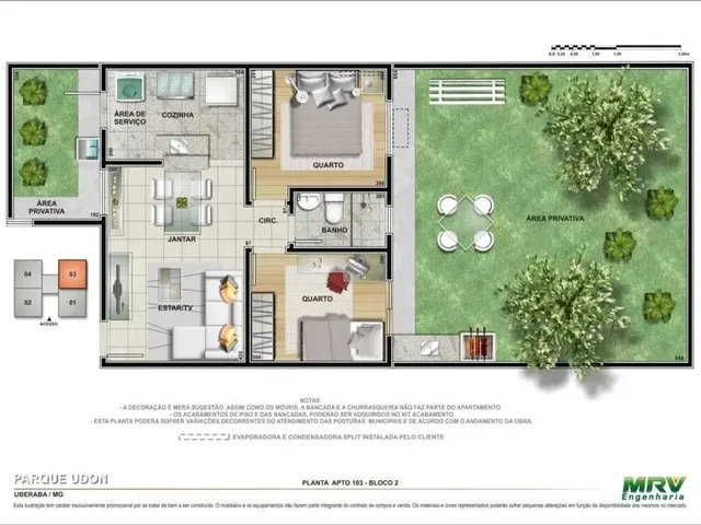 Imagem 1: Apartamento com 2 Dormitórios À Venda, 50 M² por R$ 250.000,00 - Fabrício - Uberaba/Mg
