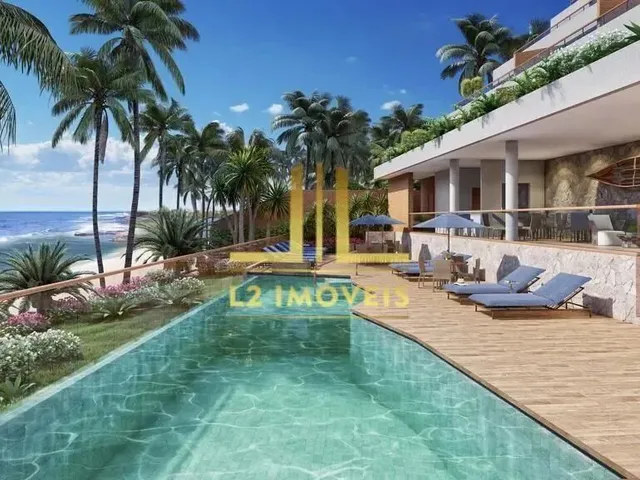 Imagem 3: Lançamento - Quarto e Sala Frontal com Terraço - 56M² - Azure Beach - Pedra do Sal