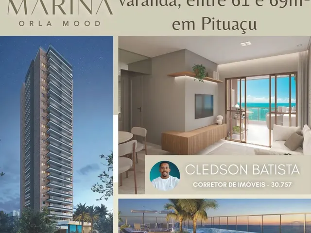 Imagem 1: Brisa Marina, 2 Quartos, Opções de 61M² a 69M² e 1 Ou 2 Vagas de Garagem em Pituaçu