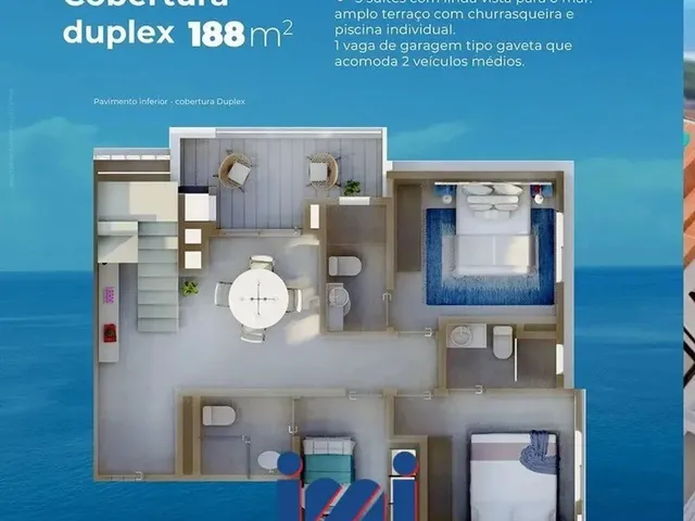 Imagem 3: Cobertura Duplex com 3 Suítes Próximo Ao Mar
