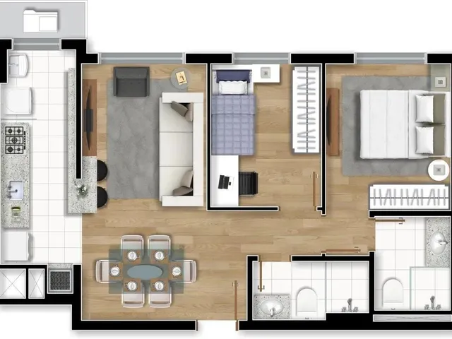 Imagem: Apartamento com 2 Quartos À Venda, Ao Lado
