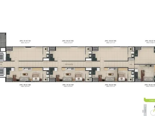 Imagem 4: Botanik - Torre Arbo - Apartamento Tipo Flat/Studio - Oportunidade