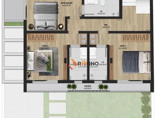 Imagem 13: Casa Triplex com 3 Suítes À Venda, 206 M² no Bairro Água Verde - Curitiba/Pr