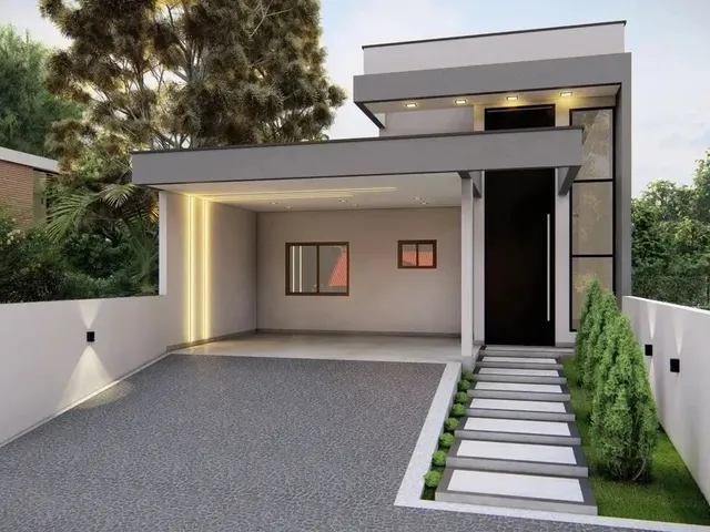 Imagem 1: Casa Térrea À Venda com 1 Suíte Master com Closet em Condomínio Fechado na Cidade De