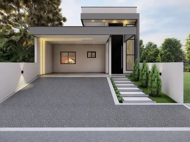 Imagem 2: Casa Térrea À Venda com 1 Suíte Master com Closet em Condomínio Fechado na Cidade De