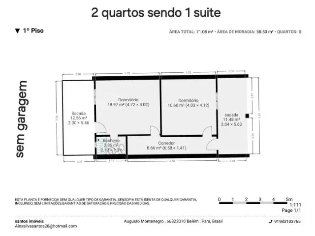 Imagem 2: 2 Quartos nos Altos Raimundo Jinkings Tapanã R$ 1.200