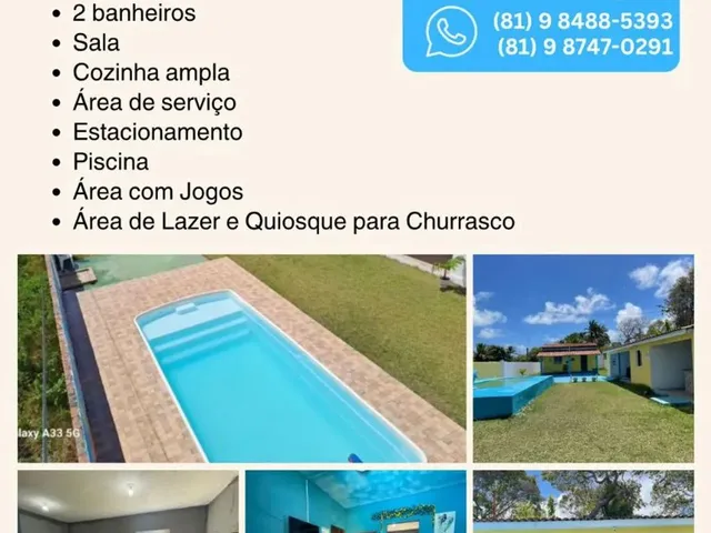 Imagem: A casa possui 2 Dormitórios, Acomodam 12 pessoas, 5 Vagas
