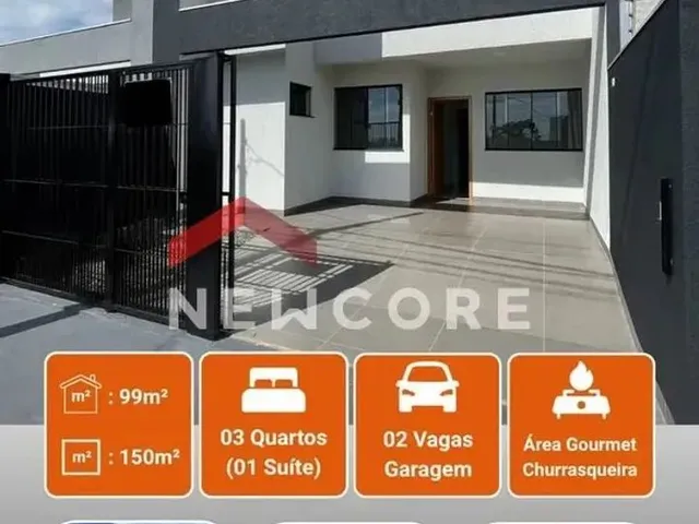Imagem: A casa possui 3 Dormitórios, 1 Suíte, 2 Banheiros, 2