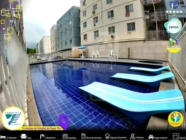 Imagem: Apartamento, 2 Quartos e Varanda, 45M²