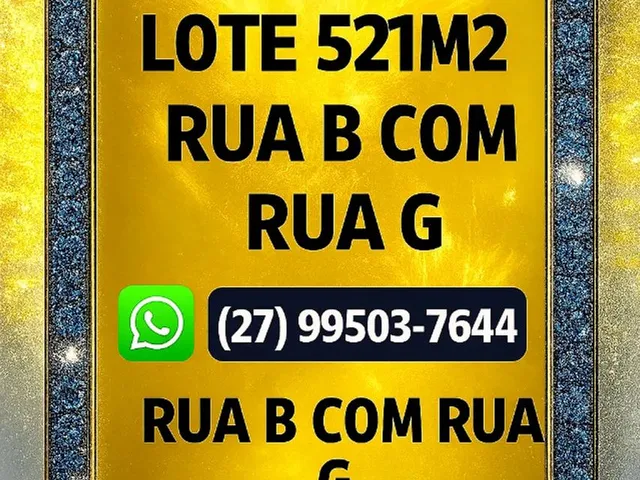Imagem 1: Baixei Black Oportunidade em Ponta da Fruta! Lote 521M², Rua B com Rua G. Qual Proposta