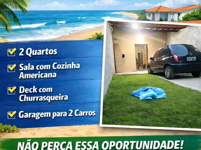 Imagem: A casa possui 2 Dormitórios, 1 Banheiro, 2 Vagas na