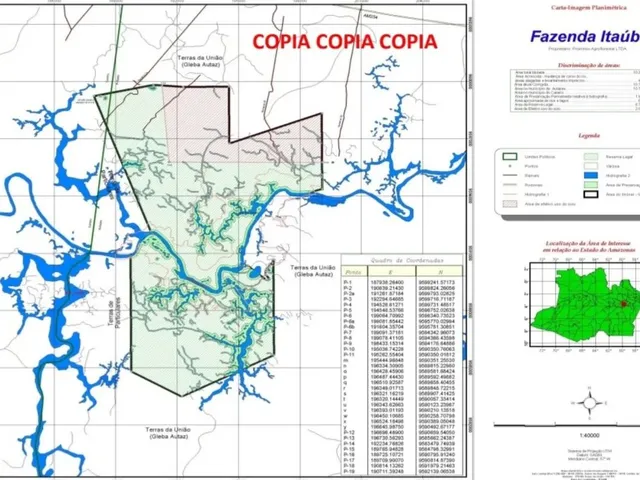 Imagem: Fazenda Desativada com 107.960.000 M2 na