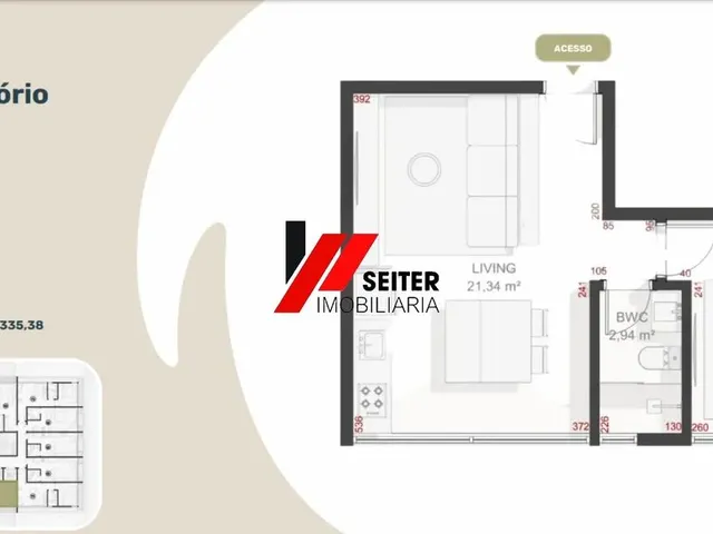 Imagem: Apartamento com 1 Dormitório a Venda no