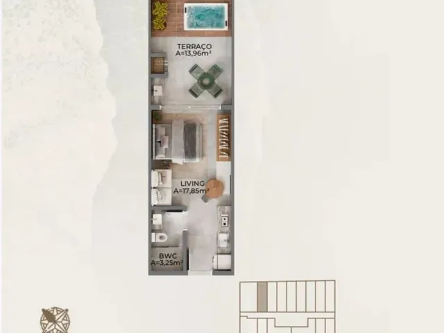 Imagem: Studio com Espaço Garden na Barra da Lagoa