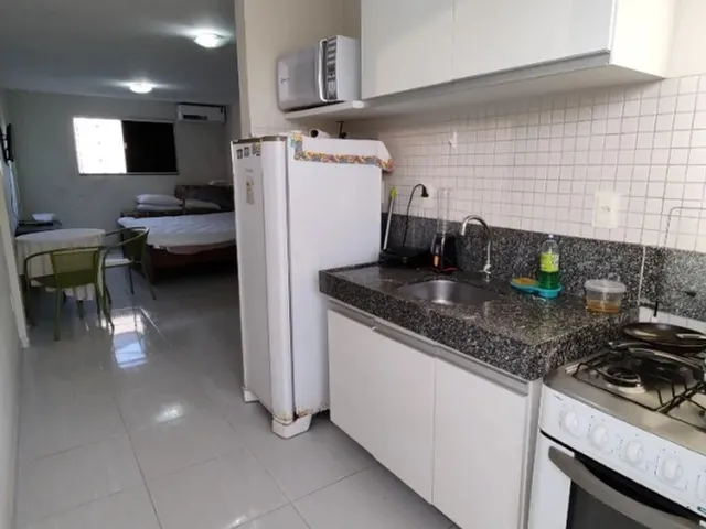 Imagem 12: Kitnet em Ponta Negra, Quarto, Cozinha e Banheiro
