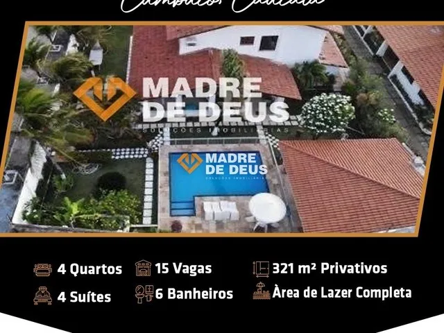 Imagem: A casa possui 4 Dormitórios, 4 Suítes, 5 Banheiros, 5