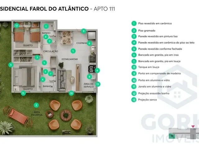 Imagem 13: Apartamento para Venda em Fortaleza, Manuel Dias Branco, 2 Dormitórios, 1 Suíte, 2