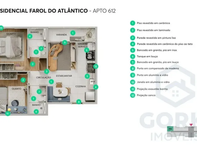 Imagem 3: Apartamento para Venda em Fortaleza, Manuel Dias Branco, 2 Dormitórios, 1 Suíte, 2