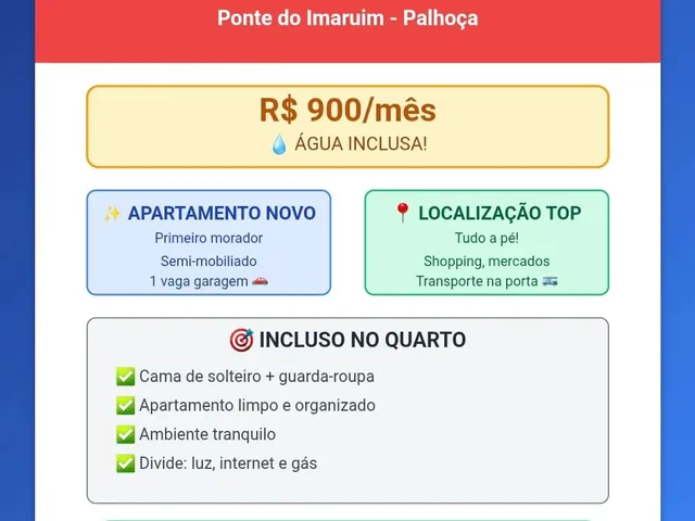 Imagem: Quarto Disponível - Apartamento de Dois
