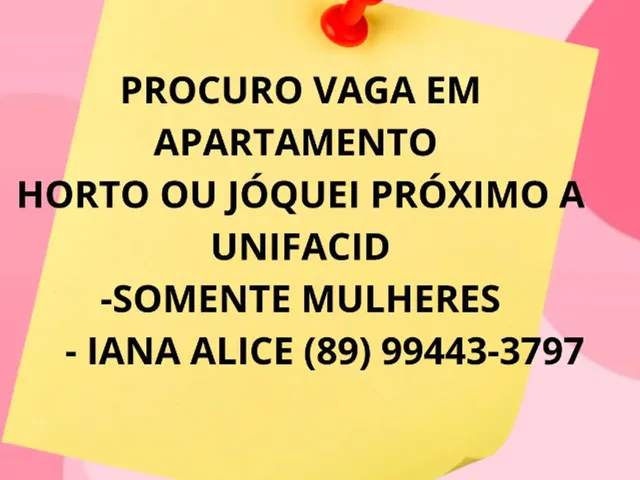 Imagem: Procuro Vaga em Apartamento Próx a Unifacid