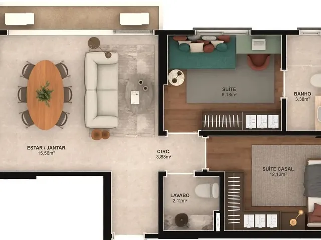 Imagem 2: Ágio Apartamento 2 Suítes em Edifício Le Jardin, Bairro Jk Nova Capital