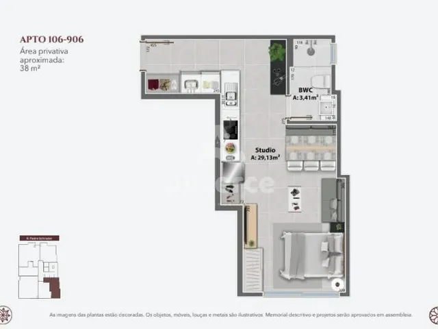 Imagem 4: Studio À Venda com 1 Quarto , 38M² em Agronômica Florianópolis