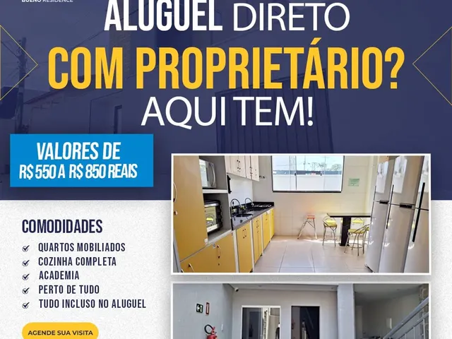 Imagem: Locação de Kitnet Mobiliada Ao Lado da