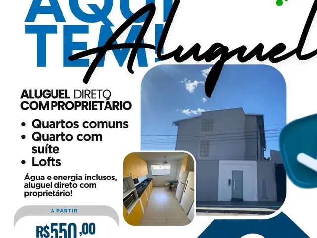 Imagem: Aluguel no Setor Sol Nascente, com e Sem