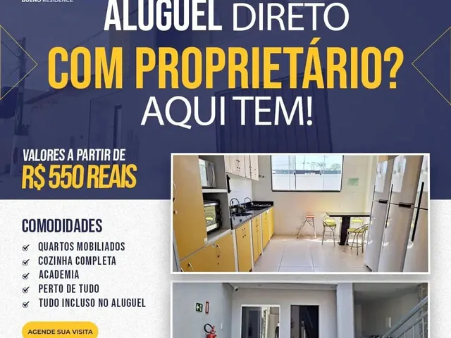 Imagem: Quarto Mobiliado com Despesas Inclusas para