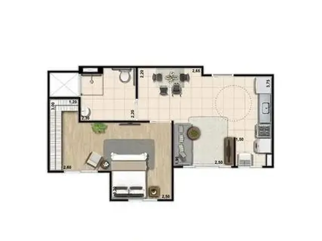 Imagem 4: Apartamento com 2 Dormitórios para Alugar, 46 M² por R$ 1.420,00/Mês - Eusébio